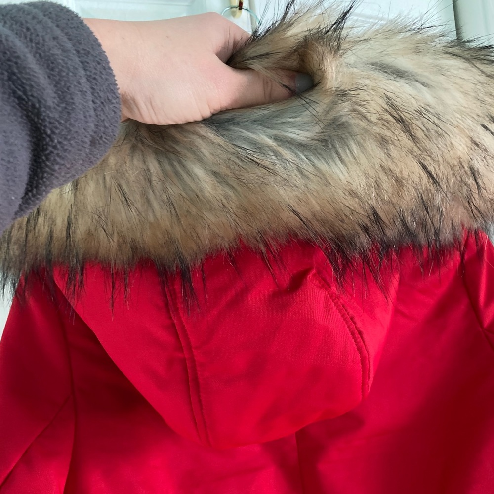 Warm Red Winter Coat EUC - Picture 7 of 12